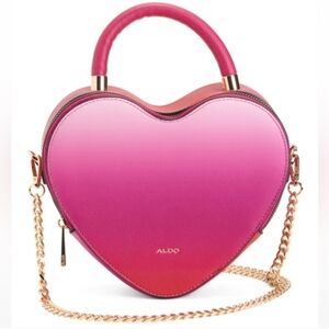 Aldo Pink/ Red Ombre Heart Bag